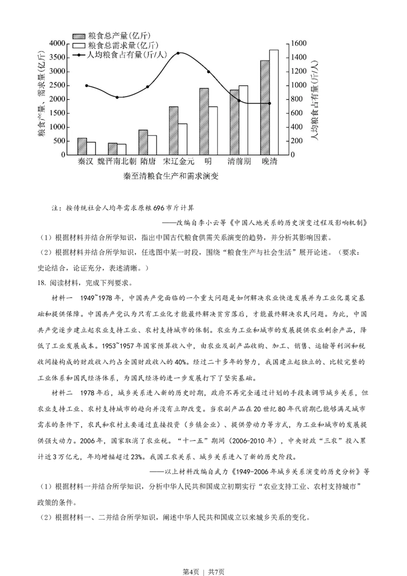 2022年高考历史试卷（湖南）（空白卷）_历史历年高考真题_新&middot;Word版2008-2025&middot;高考历史真题_历史（按省份分类）2008-2025_2008-2025&middot;（湖南）历史高考真题