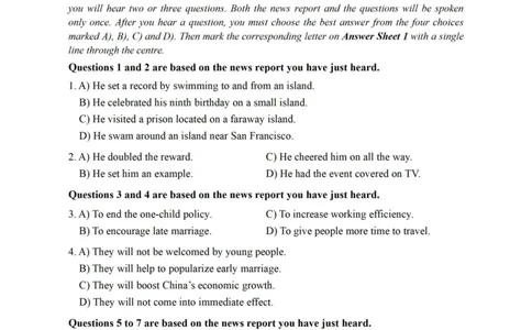2019.06四级真题第1套可复制可检索_大学英语四级+六级_四级真题_四级真题_2019年06月CET4题+解+音频_01、真题PDF版（推荐使用）❤