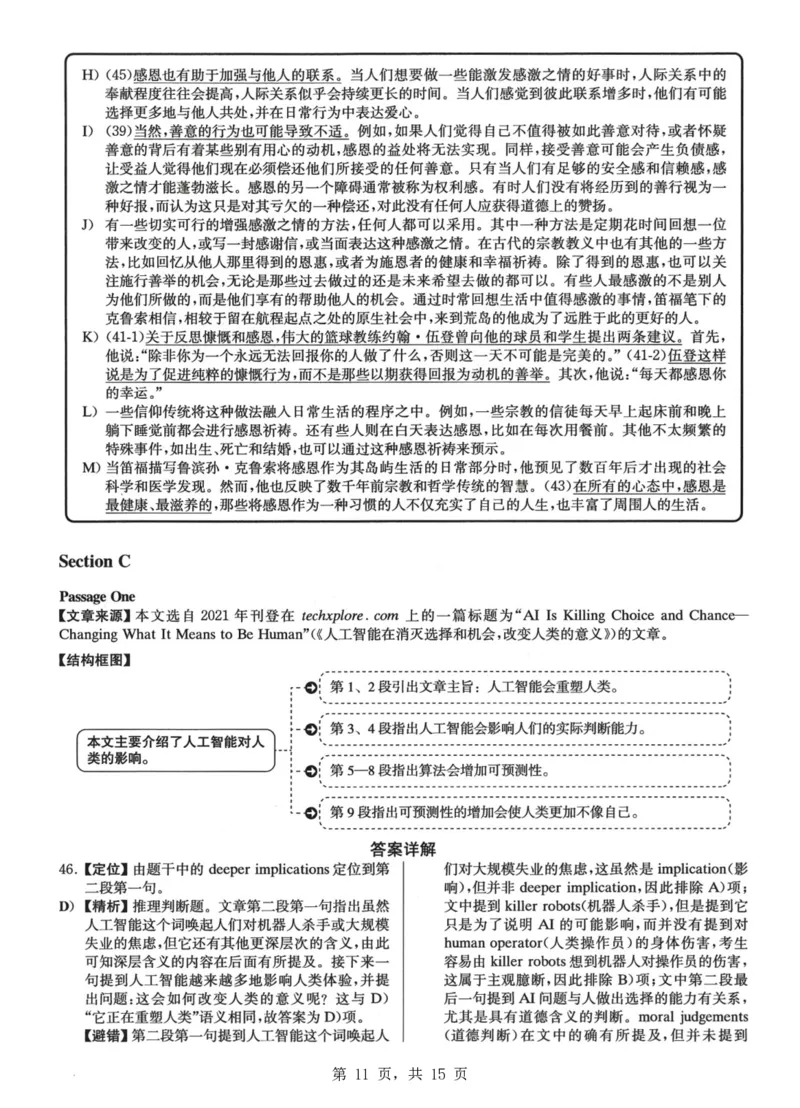 2023.06六级真题第1套详解_大学英语四级+六级_六级真题_六级真题_2023年06月CET6题+解+音频_03、答案解析