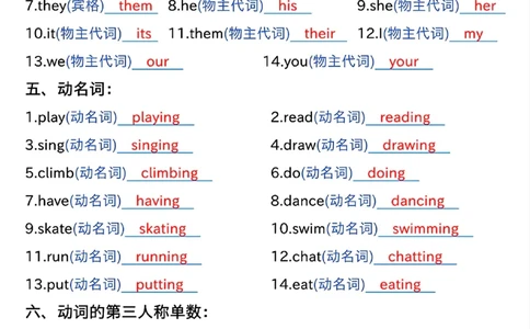 四年级上册英语重点按要求写单词（答案版）_小学全网线上同款资料_11号