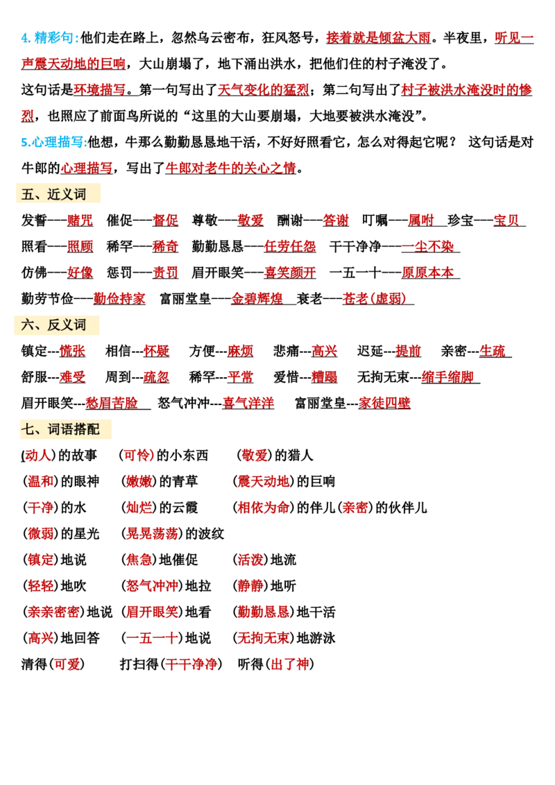 五上期中高频考点2_🍎⭐️期中知识汇总语文25年上册_五上