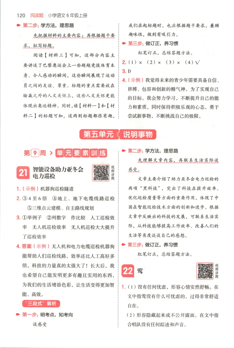 25秋《一本阅读题》5上语文_25秋《一本阅读题》语文