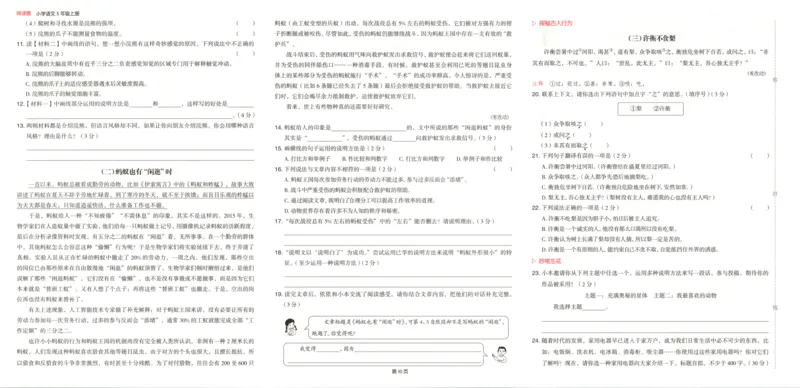 25秋《一本阅读题》5上语文_25秋《一本阅读题》语文