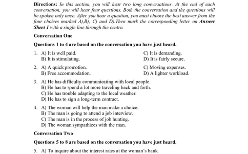 2015年06月六级真题（第3套）_大学英语四级+六级_六级真题_六级真题_1990年-2018年真题资料合集_2015年06月CET6题+解+音频_01、真题PDF版（推荐打印）❤