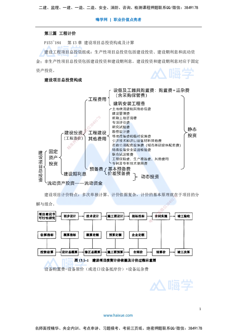 13.2025徐蓉-名师冲刺特训-（13）第13章建设项目总投资构成及计算_2026年一级建造师_2026年一建经济_2025年一建经济SVIP_04-冲刺串讲✿考点强化✿小灶集训_讲义