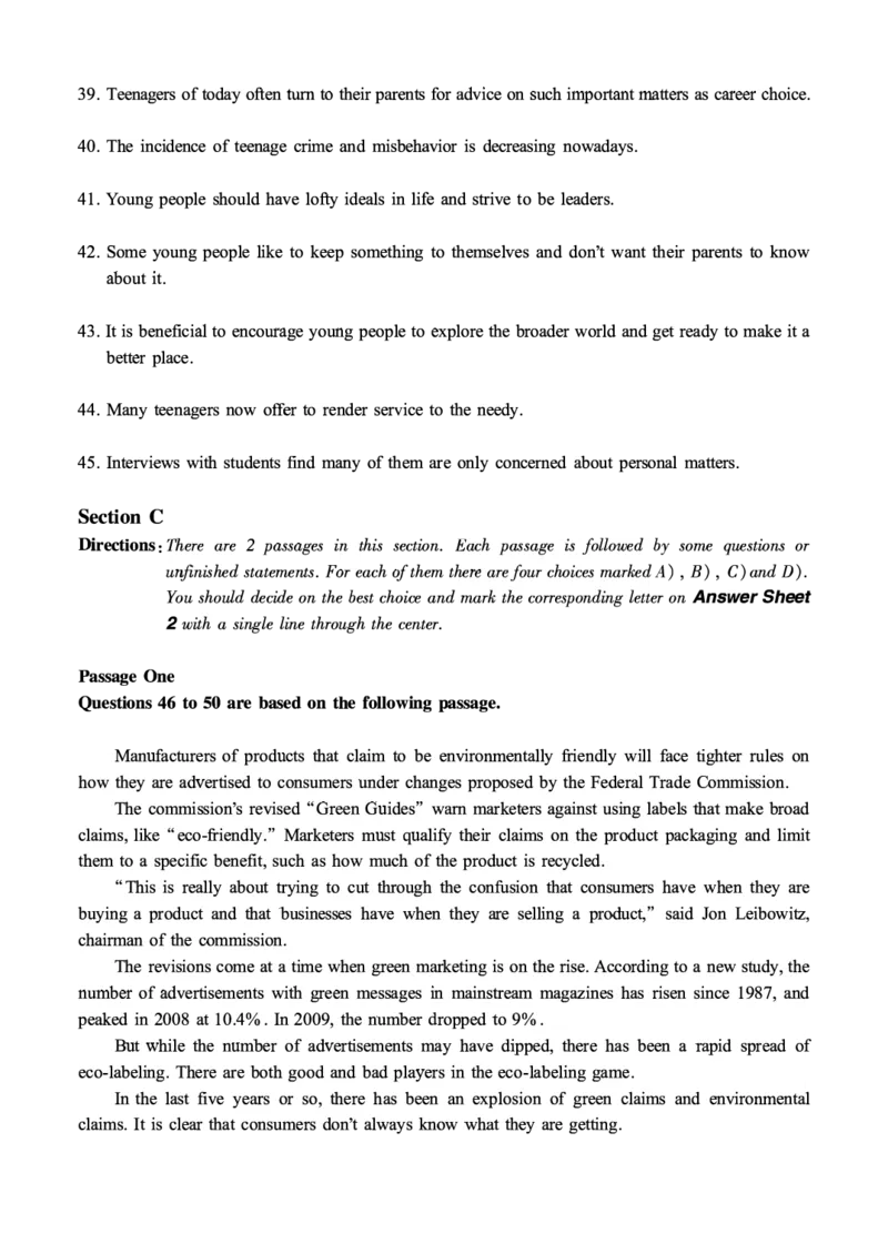 2016.06六级第2套真题可复制可搜索，打印首选_大学英语四级+六级_六级真题_六级真题_1990年-2018年真题资料合集_2016年06月CET6题+解+音频_01、真题PDF版（推荐打印）