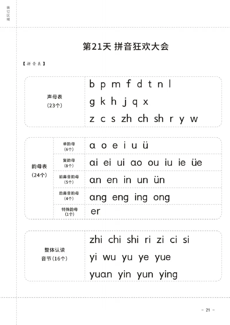 拼音王国21天拼音打卡_拼音专项