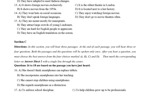 2023.03英语四级真题第1套_大学英语四级+六级_四级真题_四级真题_2023年03月CET4题+解+音频_01、真题PDF版（推荐打印）❤