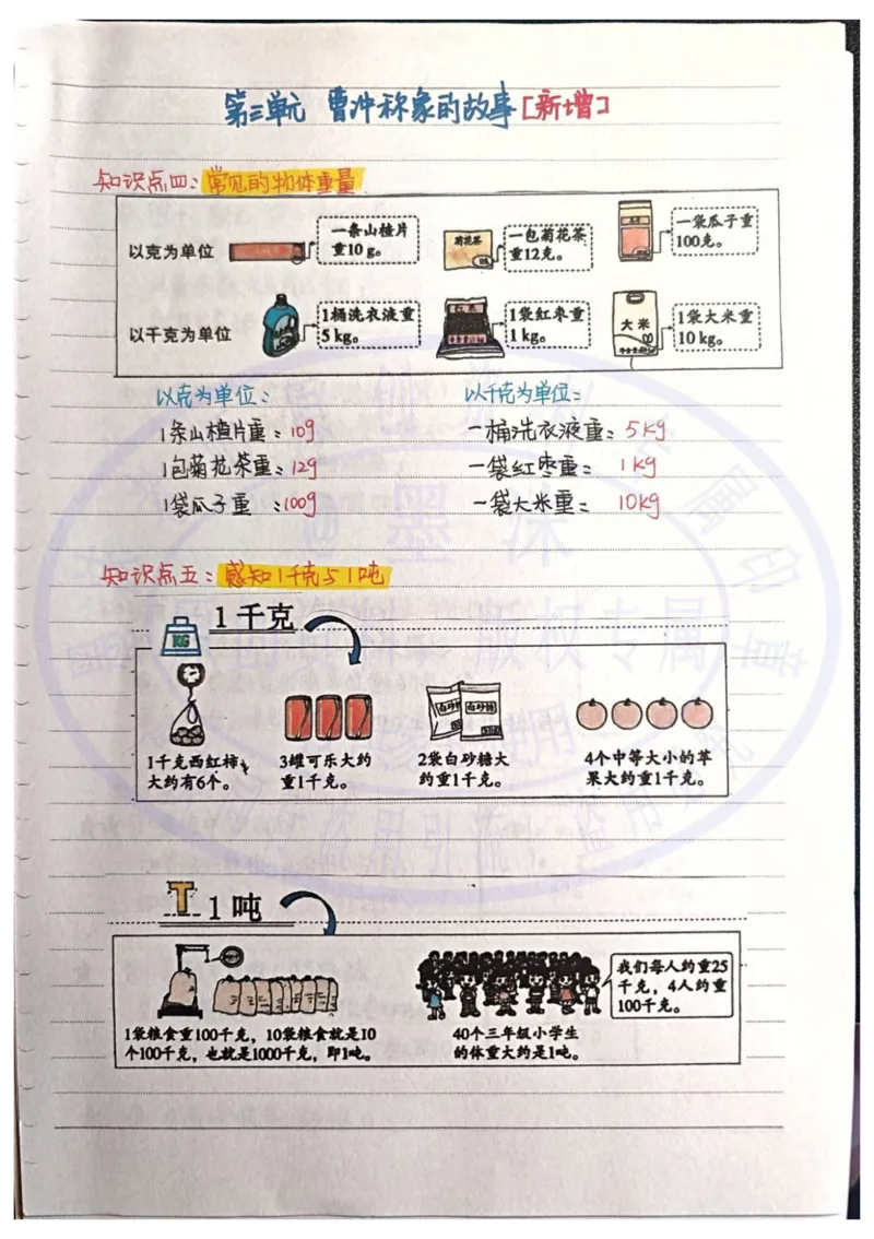 三年级新版笔记～①_小学全网线上同款资料