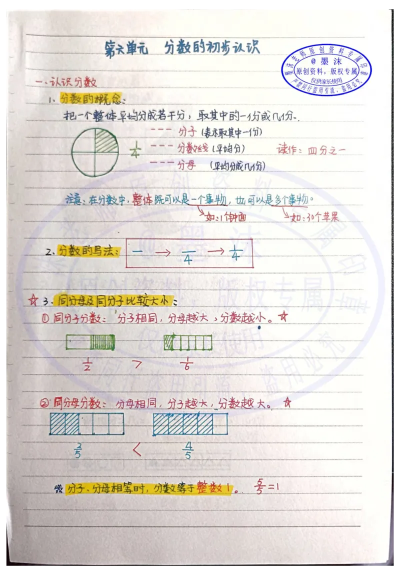 三年级新版笔记～①_小学全网线上同款资料