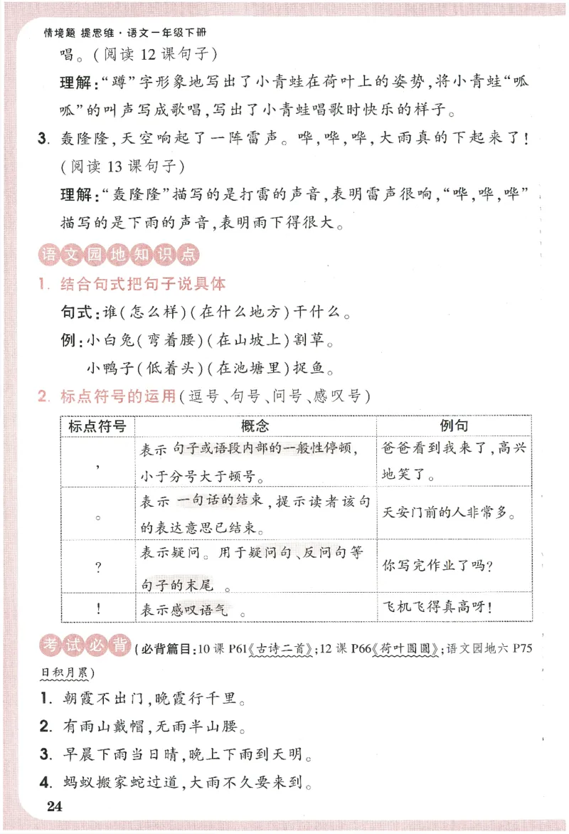2025小白鸽情境题语文一年级下册晨读晚记_一年级上下册资料_53黄冈多个品牌系列资料_语文