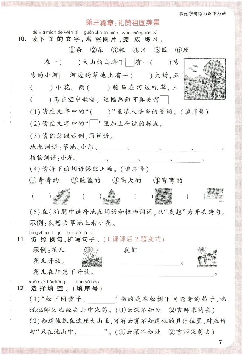 2025小白鸽情境题语文一年级下册晨读晚记_一年级上下册资料_53黄冈多个品牌系列资料_语文