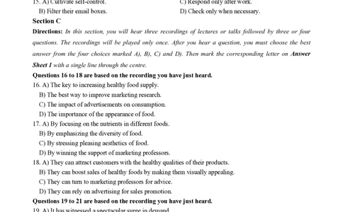 2022年12月英语六级真题第1套_大学英语四级+六级_六级真题_六级真题_2022年12月CET6题+解+音频_01、真题PDF版（推荐打印）❤