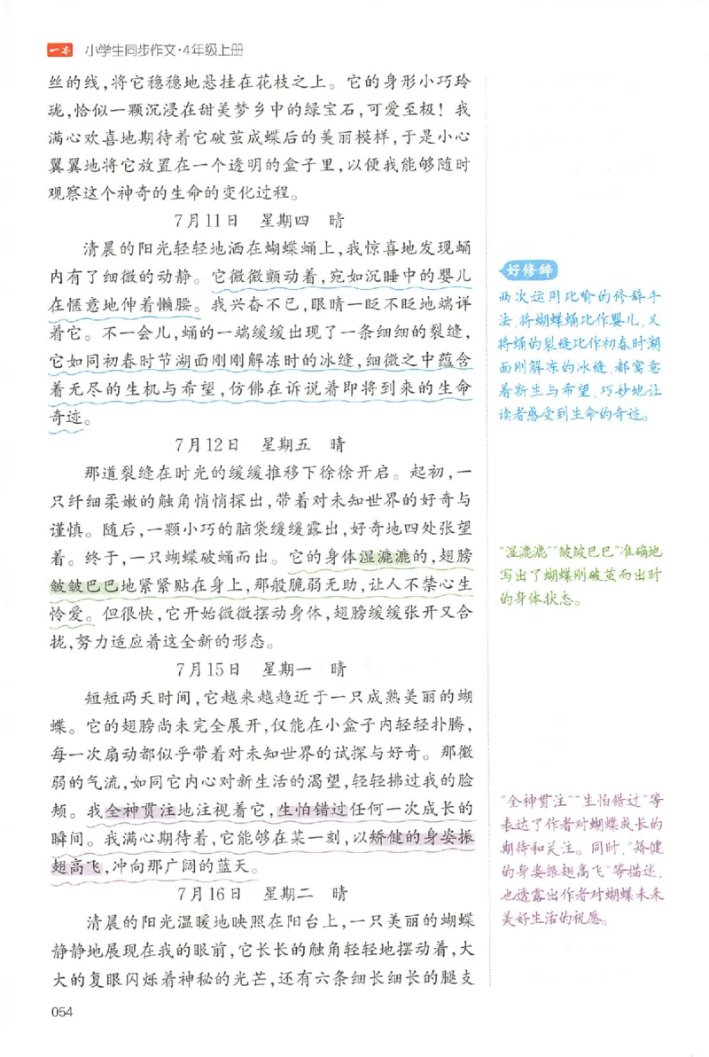 四年级语文上册25秋《一本小学生同步作文》_一本同步作文_四年级语文上册25秋《一本小学生同步作文》