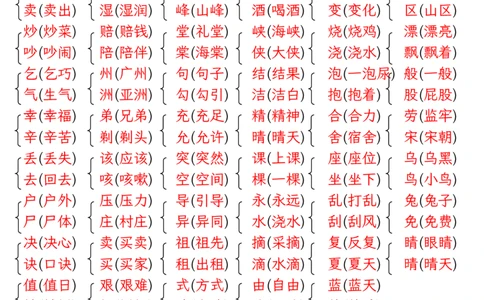 2071二下丨语文全册高频考点汇总27页_二年级上下册资料_二年级下册小红书同款资料_二下语文_二下语文