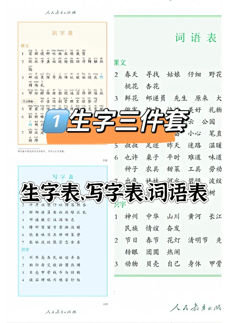 2107二年级下册语文期中三轮复习法_二年级上下册资料_二年级下册小红书同款资料_二下语文_二下语文