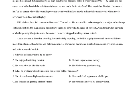 2021年高考英语试卷（浙江）（6月）（空白卷）_英语历年高考真题_新&middot;PDF版2008-2025&middot;高考英语真题_英语（按年份分类）2008-2025_2021&middot;高考英语真题