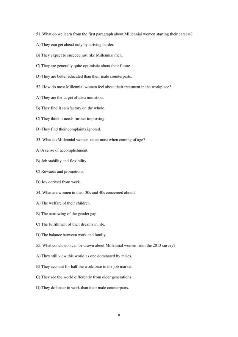 2017-2024年12月真题合集一键打印版_大学英语四级+六级_四级真题