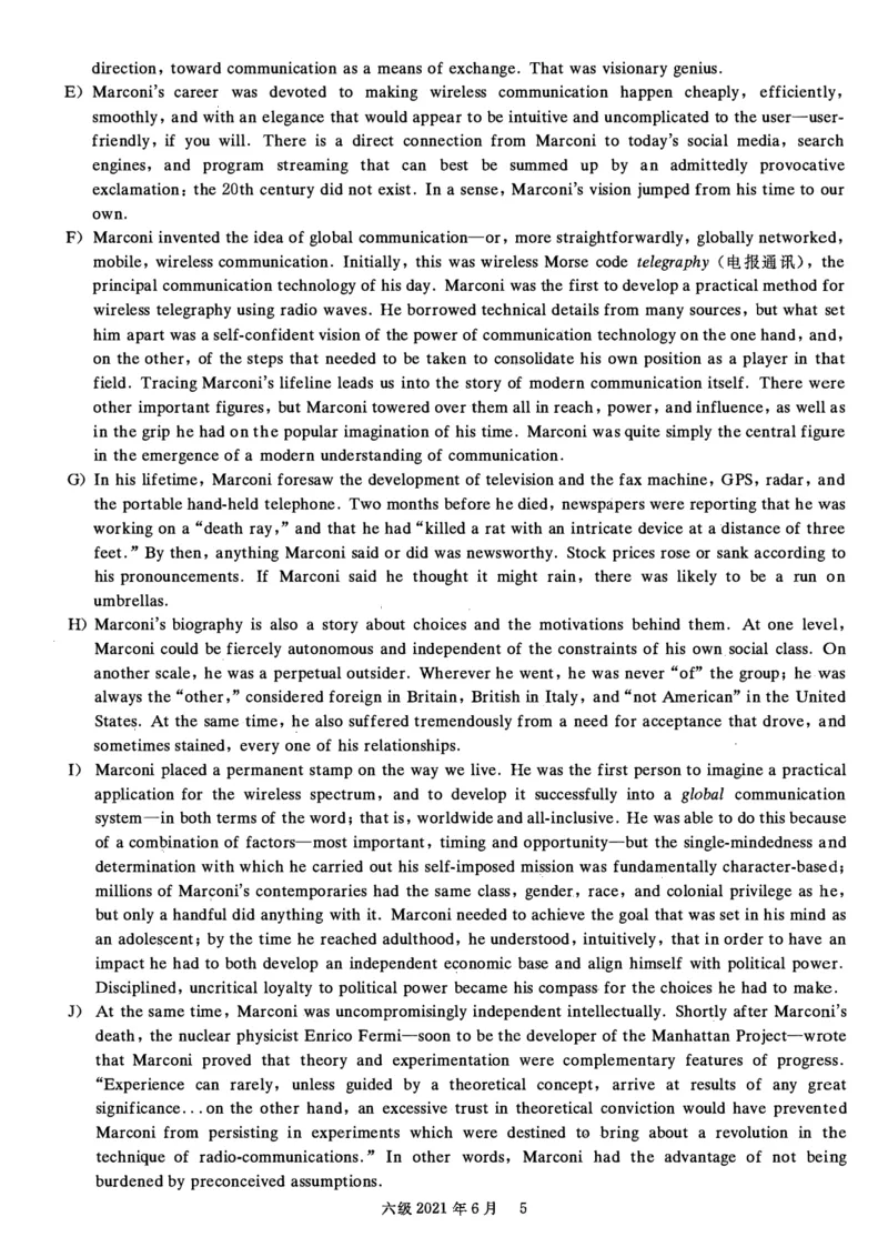 2021.06六级真题第1套_大学英语四级+六级_六级真题_六级真题_2021年06月CET6题+解+音频_01、真题PDF版（推荐打印）❤