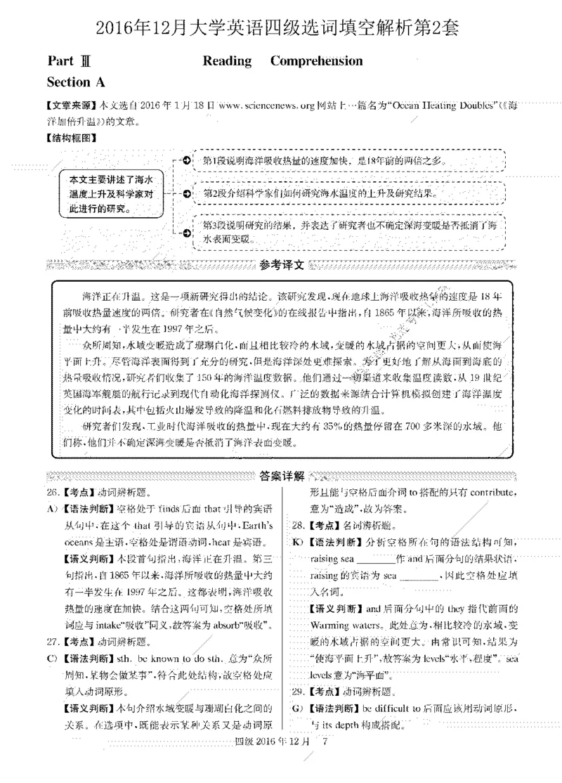2016.12英语四级选词填空解析全3套_大学英语四级+六级_四级真题_专项_四级选词填空_四级选词填空解析