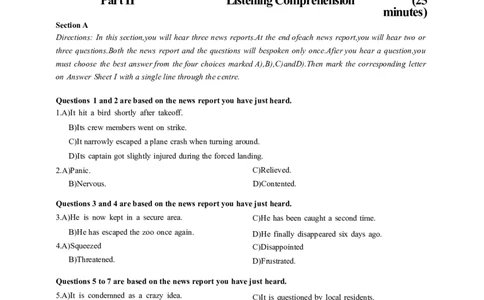 2024年6月第2套英语四级真题推荐使用PDF版_大学英语四级+六级_四级真题_专项_四级仔细阅读_2024年06月CET4_202406四级第二套