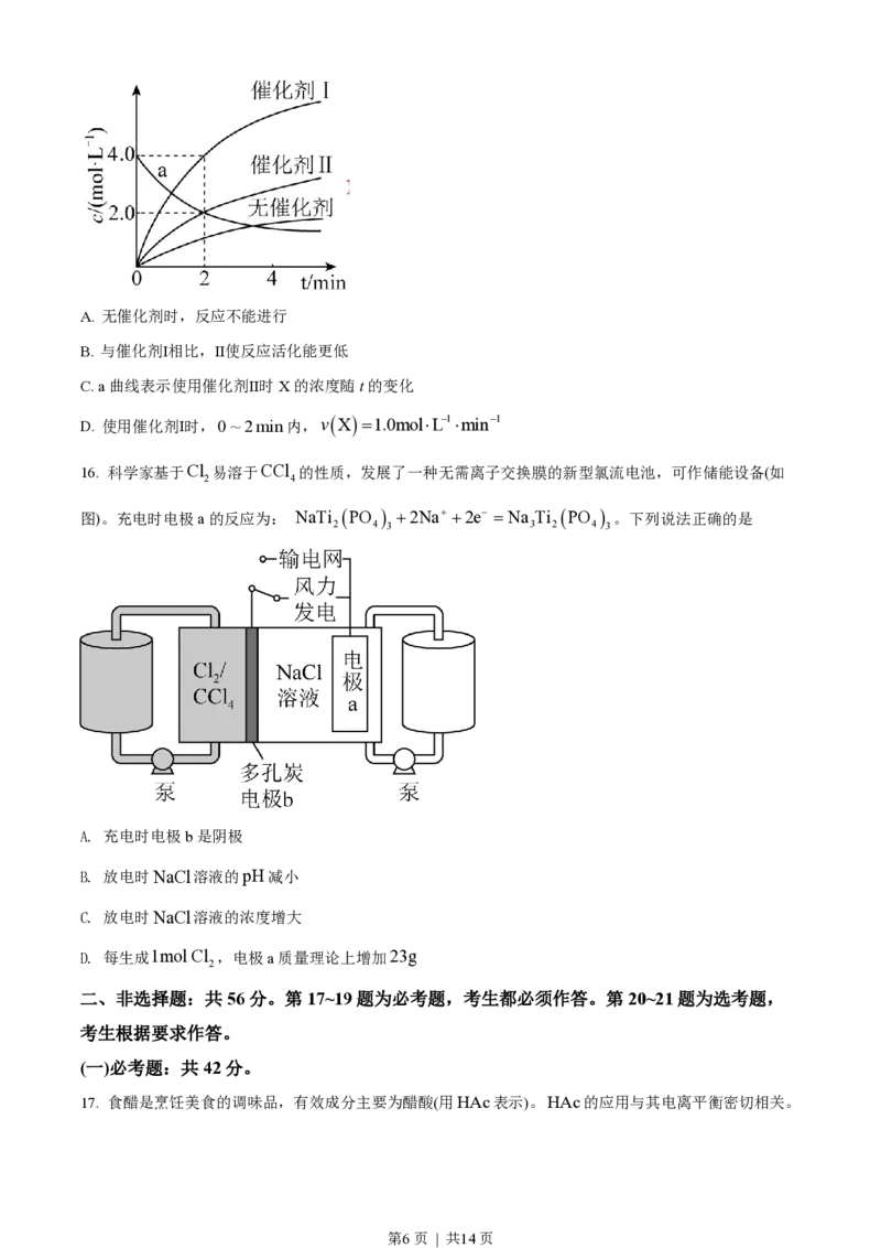 2022年高考化学试卷（广东）（空白卷）_历年高考真题合集_化学历年高考真题_新&middot;PDF版2008-2025&middot;高考化学真题_化学（按试卷类型分类）2008-2025_自主命题卷&middot;化学（2008-2025）(1)