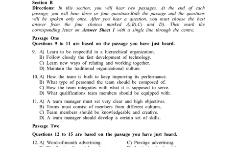 2015年12月六级真题（第2套）_大学英语四级+六级_六级真题_六级真题_1990年-2018年真题资料合集_2015年12月CET6题+解+音频_02、真题Word版