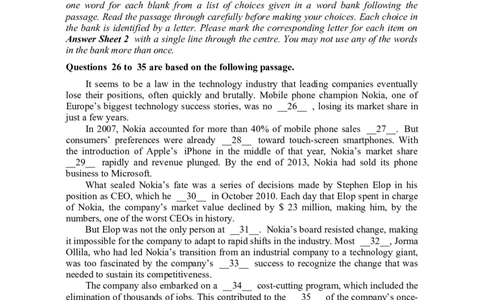 2015年12月六级真题（第2套）_大学英语四级+六级_六级真题_六级真题_1990年-2018年真题资料合集_2015年12月CET6题+解+音频_02、真题Word版