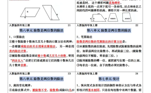 四年级数学上册必背笔记课课贴-2_四上数学25秋