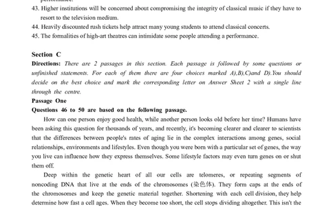 2022年12月英语六级真题第3套_大学英语四级+六级_六级真题_六级真题_2022年12月CET6题+解+音频_02、真题word版