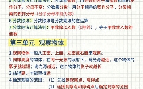 六年级（上）数学全册必背知识点(8)_🍎⭐️期中知识汇总人教25年上册