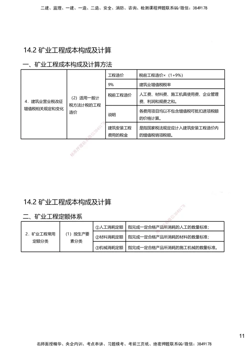 14.2025赵景满-名师精讲通关-014第三篇-第14章施工成本管理_2026年一级建造师_2026年一建矿业_2025年一建矿业SVIP_02-基础精讲✿高端面授✿深度强化_讲义