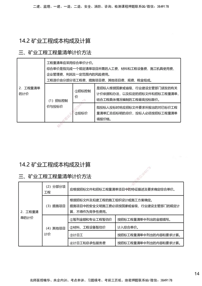 14.2025赵景满-名师精讲通关-014第三篇-第14章施工成本管理_2026年一级建造师_2026年一建矿业_2025年一建矿业SVIP_02-基础精讲✿高端面授✿深度强化_讲义