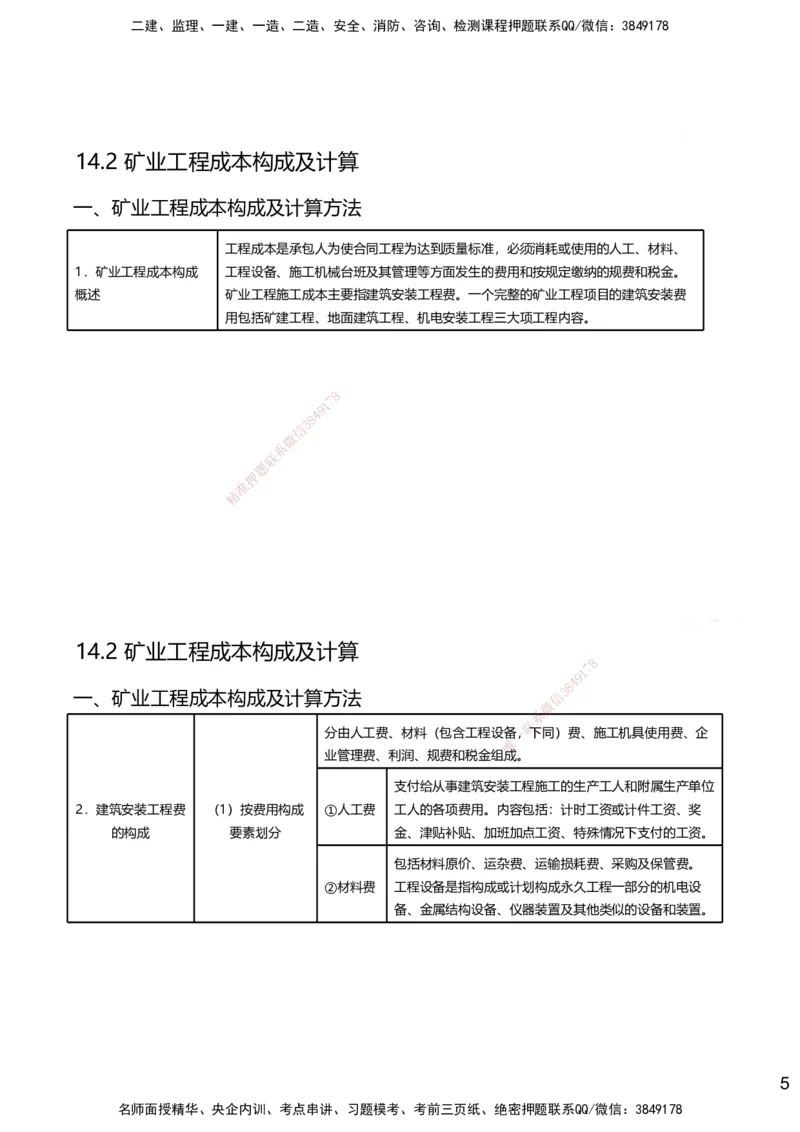 14.2025赵景满-名师精讲通关-014第三篇-第14章施工成本管理_2026年一级建造师_2026年一建矿业_2025年一建矿业SVIP_02-基础精讲✿高端面授✿深度强化_讲义