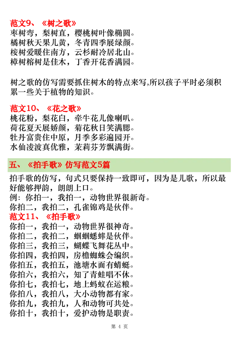 2312二上语文第二单元仿写范文20篇（高清版7页）场景歌、树之歌、拍手歌、田家四季歌_一到六小学晨读晚默晨诵晚读_24秋二年级上册各类资料(小纸条知识点默写单)