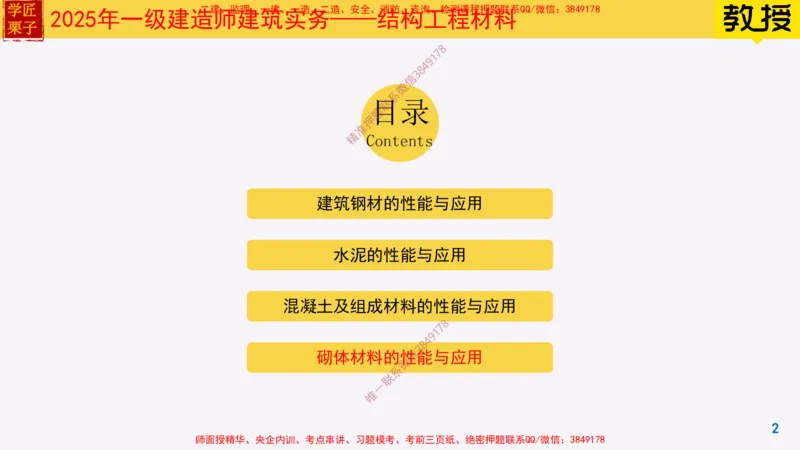 14-砌体材料的性能与应用_2026年一级建造师_2026年一建建筑_2025年一建建筑SVIP_02-基础精讲✿高端面授✿深度强化_08-建筑《超级精讲班》栗子XJ_25精讲讲义