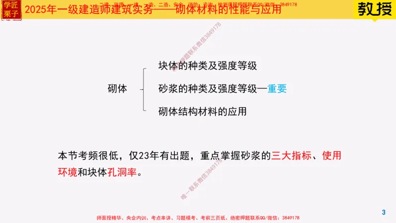 14-砌体材料的性能与应用_2026年一级建造师_2026年一建建筑_2025年一建建筑SVIP_02-基础精讲✿高端面授✿深度强化_08-建筑《超级精讲班》栗子XJ_25精讲讲义