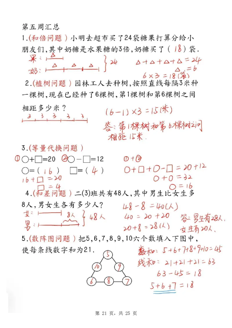 2336二年级数学母题大全+必做奥数思维题9套（含答案25页）_二年级上下册资料_二年级上册小红书同款资料_二年级