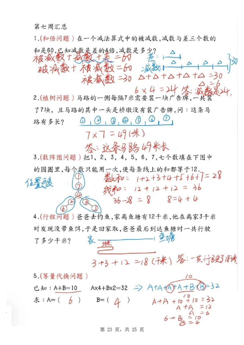 2336二年级数学母题大全+必做奥数思维题9套（含答案25页）_二年级上下册资料_二年级上册小红书同款资料_二年级