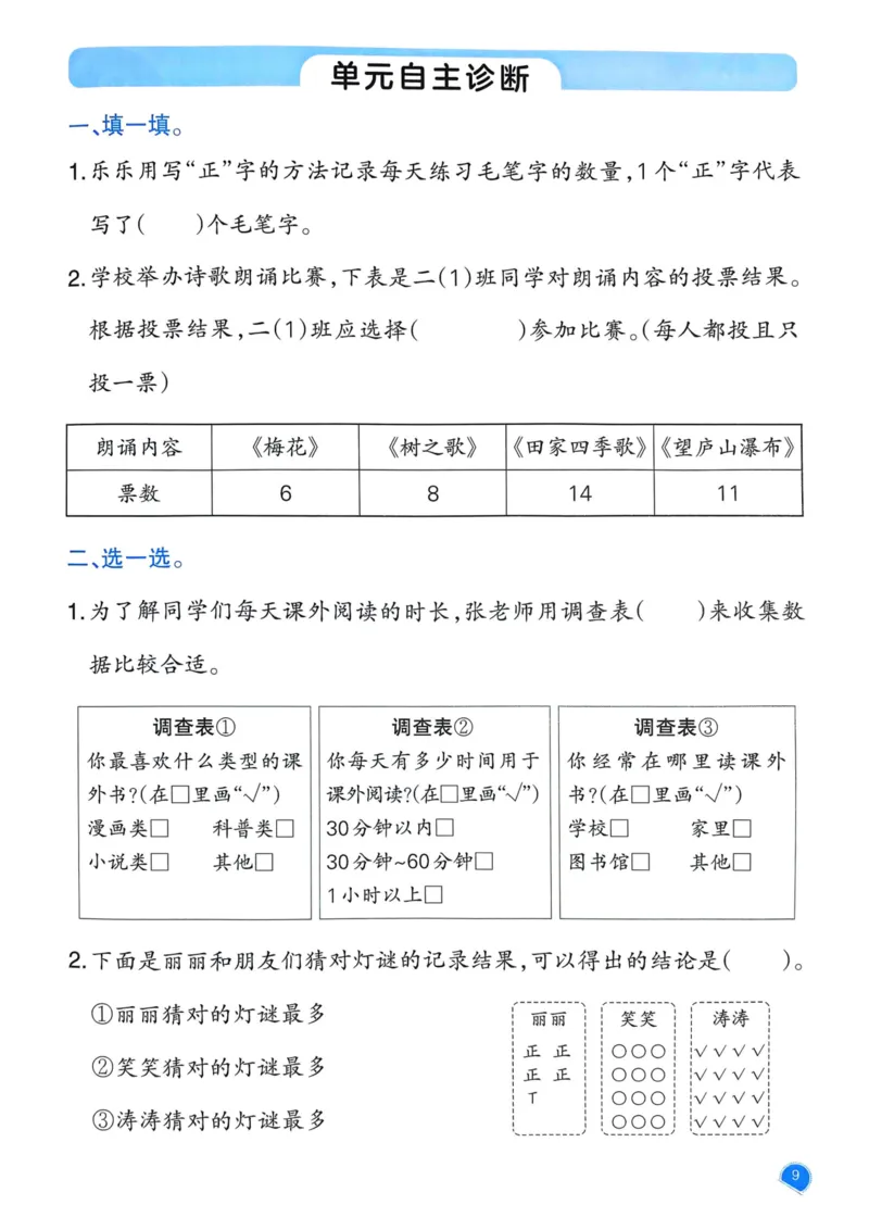 25春一本预习笔记2下数学_二年级上下册资料_53黄冈多个品牌系列资料_数学