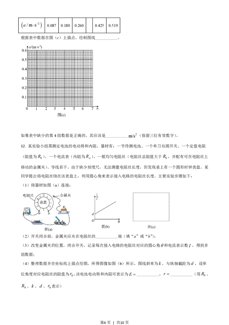 2021年高考物理试卷（湖南）（空白卷）_物理历年高考真题_新&middot;PDF版2008-2025&middot;高考物理真题_物理（按试卷类型分类）2008-2025_自主命题卷&middot;物理（2008-2025）_湖南自主命题&middot;物理（2021-2025）