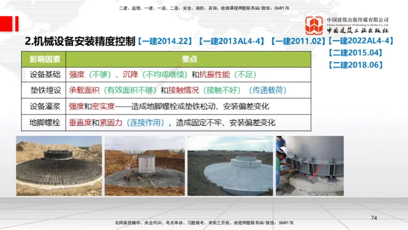 A14节：4.1机械设备安装技术2（12.26）_2026年一级建造师_2026年一建机电_2025年一建机电SVIP_02-基础精讲✿高端面授✿深度强化_05-机电《两轮基础直播》闫娜JGS_讲义