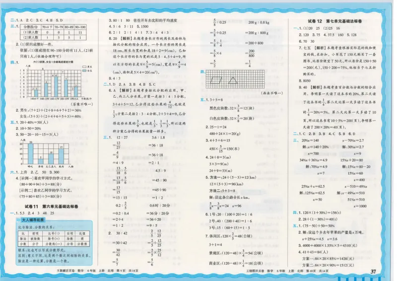 25秋数学北师大版6上_2025秋《王朝霞活页卷》数学北师1--6