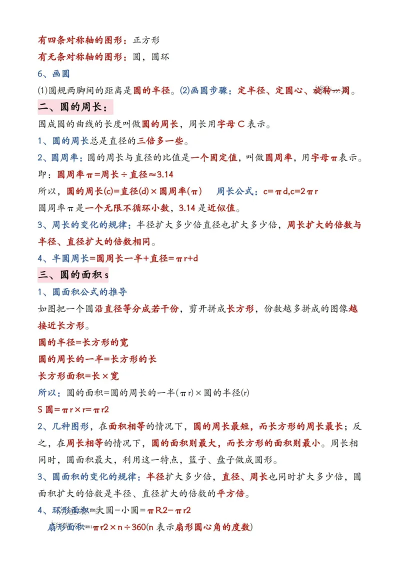 六年级上册数学暑假必备知识点汇总9页_小学全网线上同款资料_35号文件4-6上