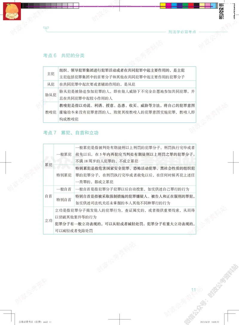 公基必背考点（法律）_军队文职(1)_03.军队文职公共课-必备知识+笔记点+讲义