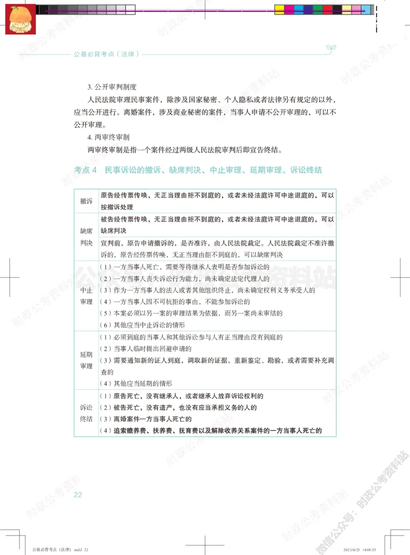 公基必背考点（法律）_军队文职(1)_03.军队文职公共课-必备知识+笔记点+讲义