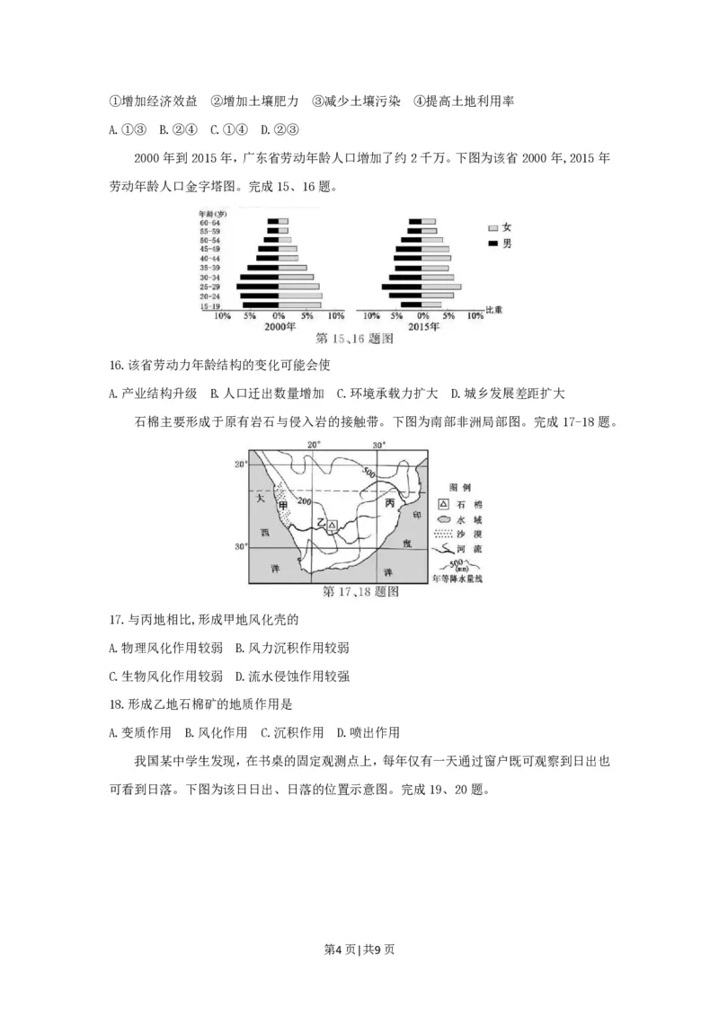 2021年高考地理试卷（浙江）（1月）（空白卷）_地理历年高考真题_新&middot;PDF版2008-2025&middot;高考地理真题_地理（按试卷类型分类）2008-2025_自主命题卷&middot;地理（2008-2025）