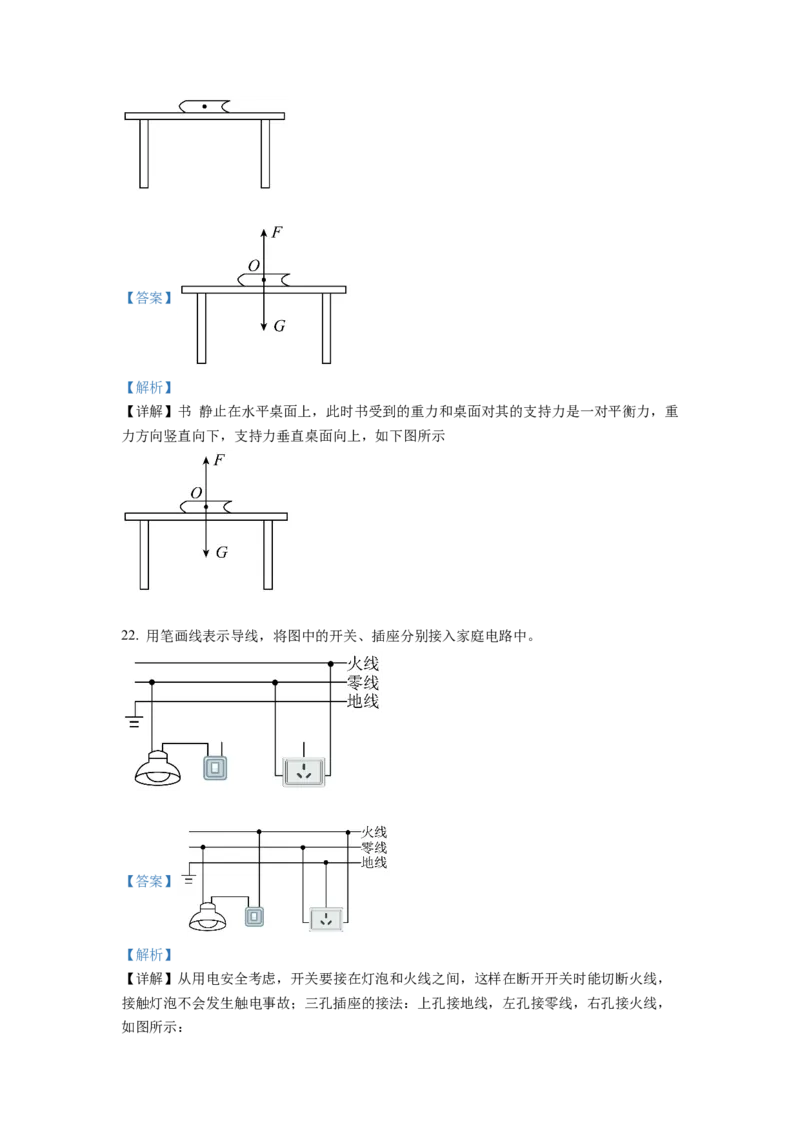 2022年福建省中考物理真题（解析卷）_福建中考1_4.福建中考物理（2017-2025）