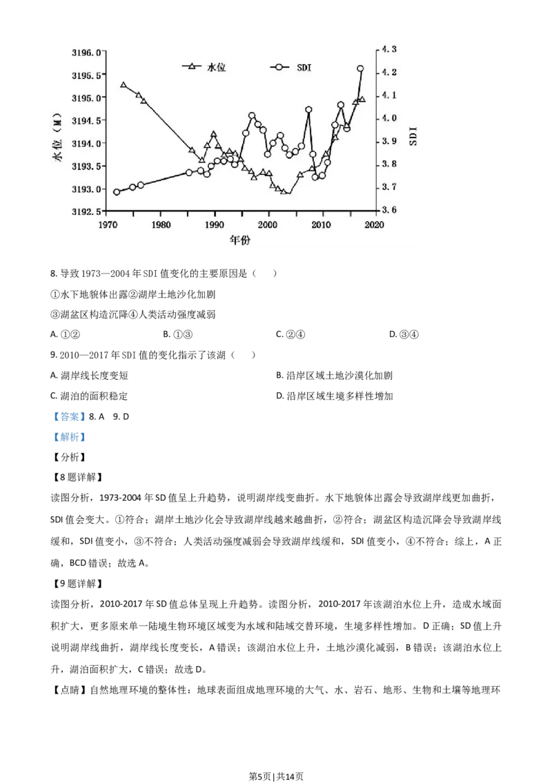 2021年高考地理试卷（广东）（解析卷）_地理历年高考真题_新&middot;Word版2008-2025&middot;高考地理真题_地理（按年份分类）2008-2025_2021&middot;地理高考真题