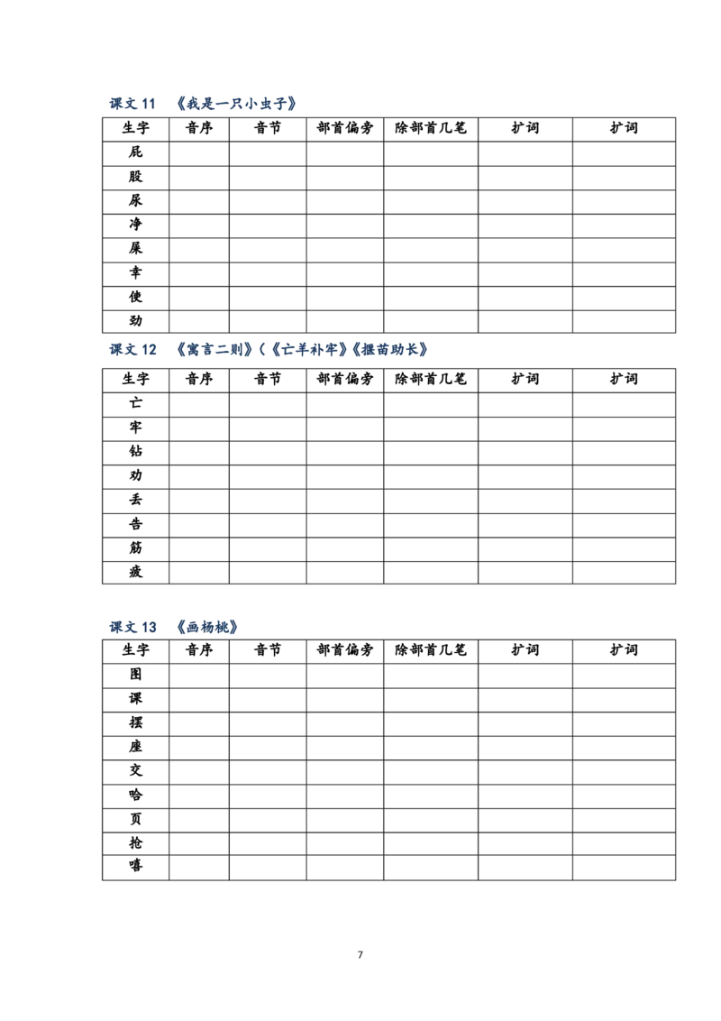 2021年二年级下册语文生字预习表_二年级上下册资料_小学二年级学习资料-25年更新版_2-02、小学二年级语文下册_2-2-1、复习、知识点、归纳汇总